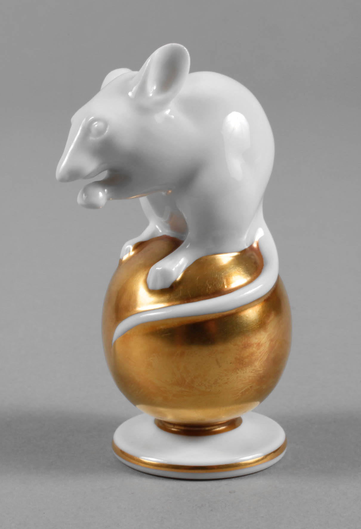 Rosenthal Maus auf Goldkugel