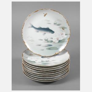 Rosenthal zehn Fischteller