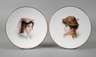 Paar Teller mit Tiroler Kindermotiven