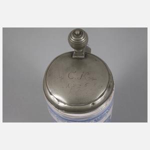 Wuchtiger Bayreuther Fayence-Walzenkrug