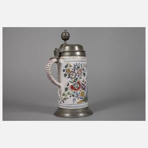 Erfurter Fayence-Walzenkrug