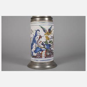 Erfurter Fayence-Walzenkrug