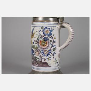 Erfurter Fayence-Walzenkrug