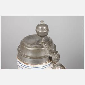 Erfurter Fayence-Walzenkrug