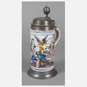 Erfurter Fayence-Walzenkrug