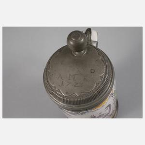 Nürnberger Fayence-Walzenkrug