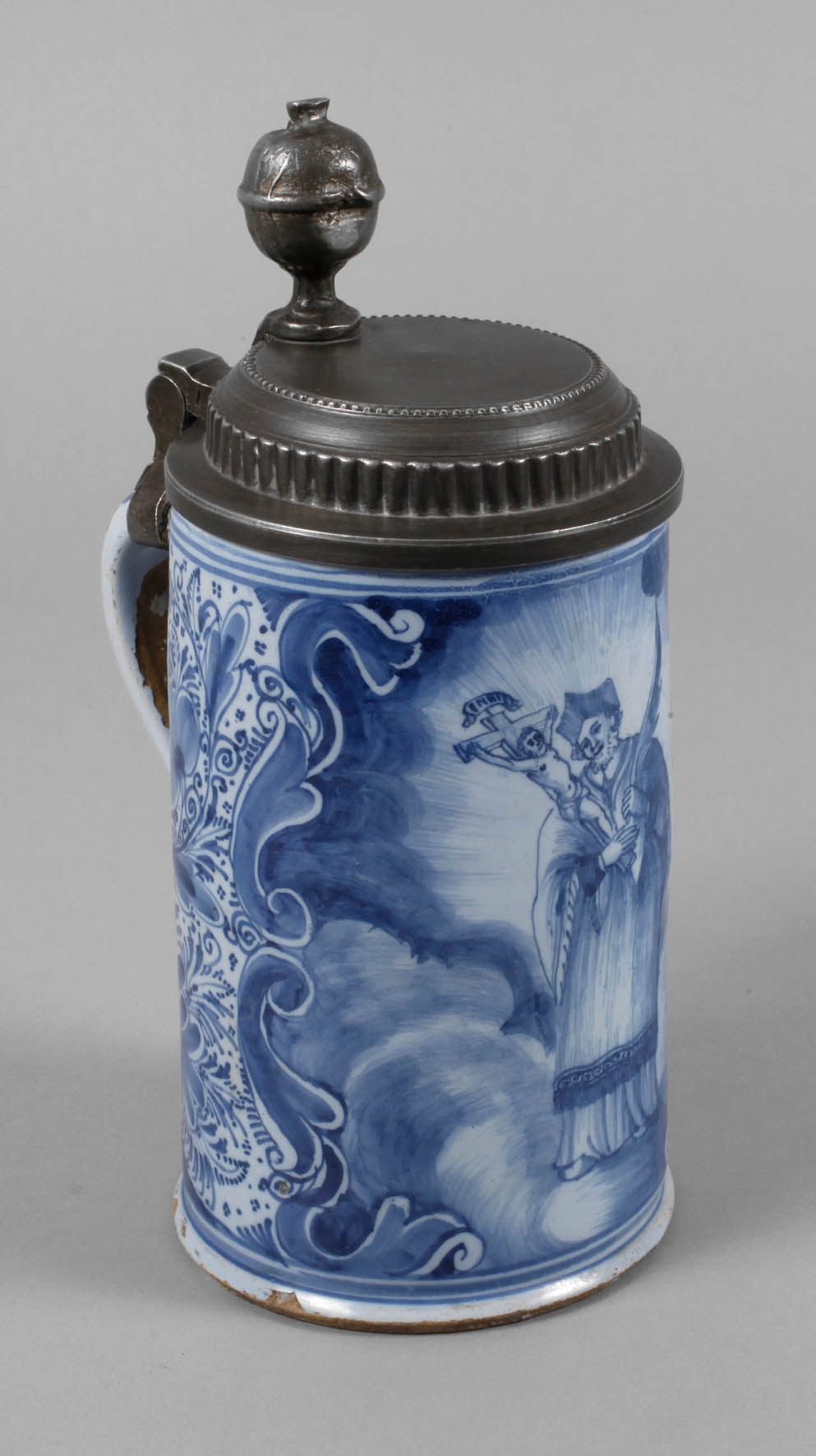 Nürnberger Fayence-Walzenkrug