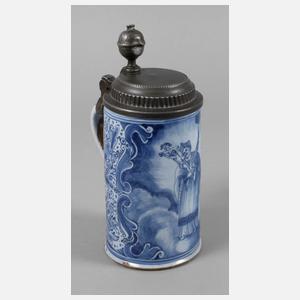 Nürnberger Fayence-Walzenkrug