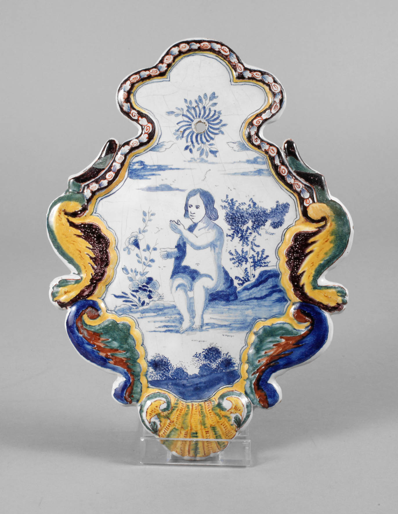 Barocke Fayence-Platte