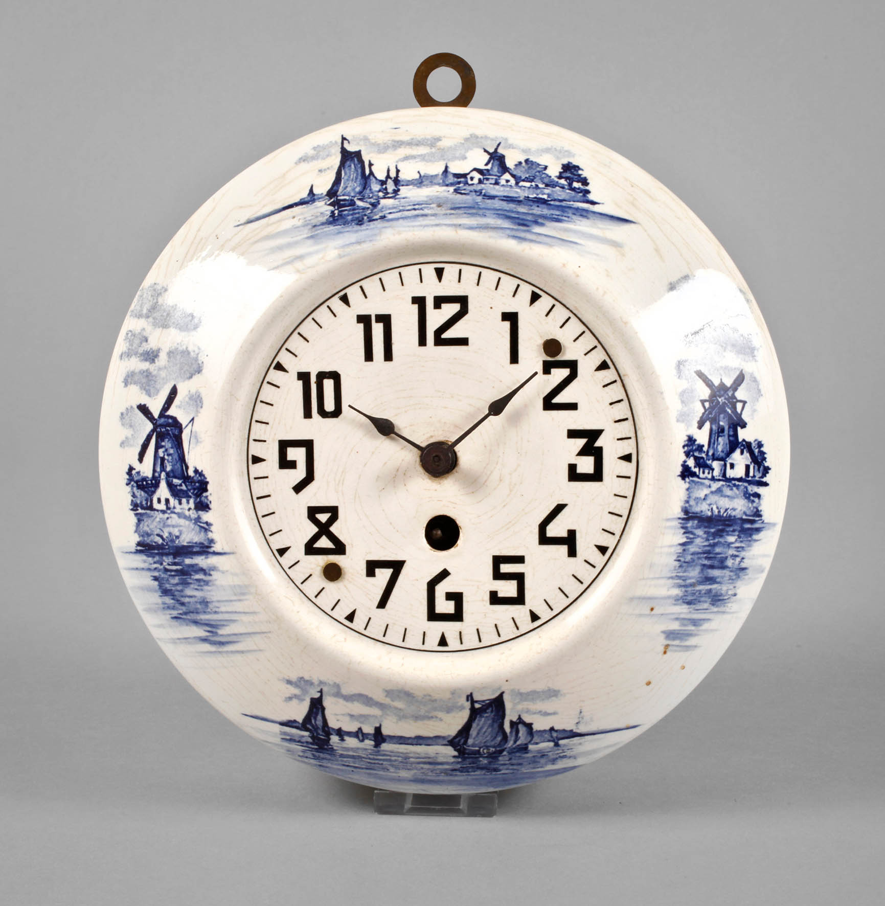 Küchenuhr mit Delfter Motiven