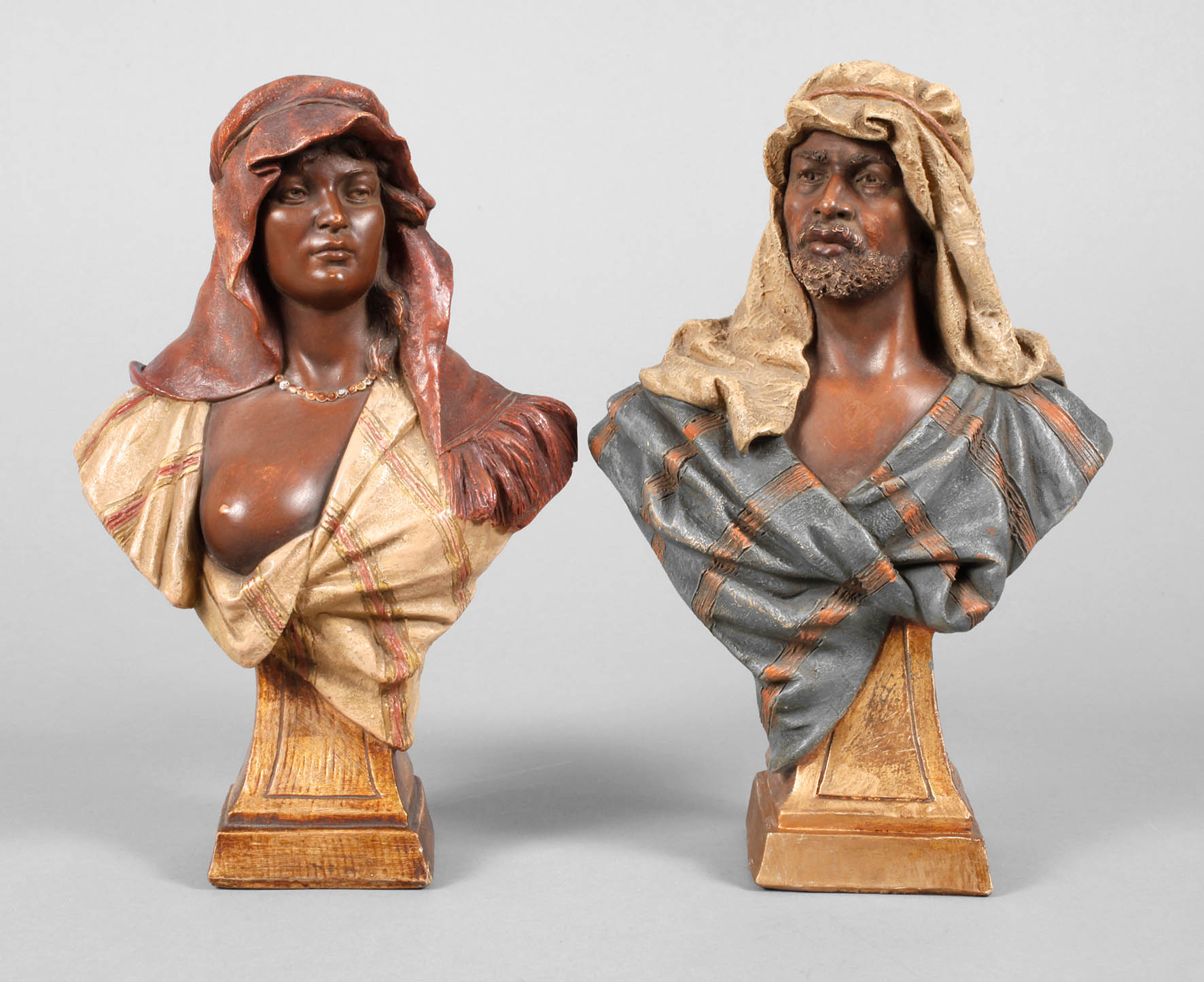 Goldscheider zwei Araberbüsten