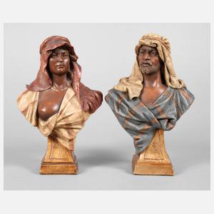 Goldscheider zwei Araberbüsten