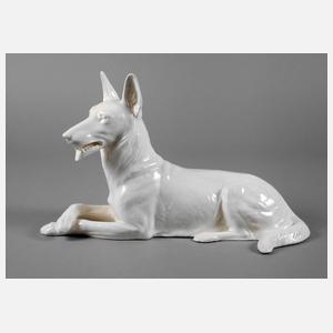 Max Roesler liegender Schäferhund