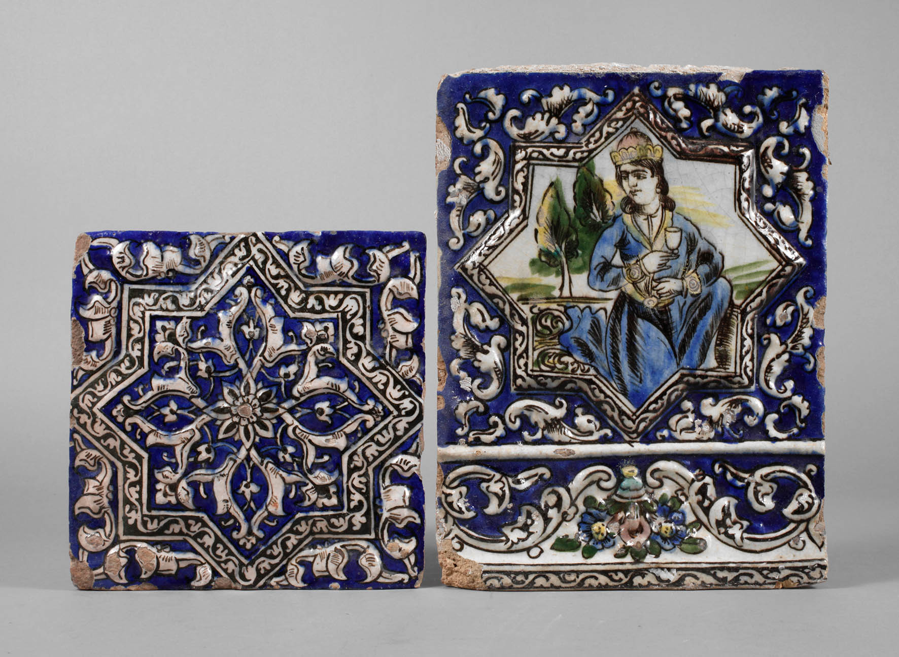 Zwei persische Fliesen