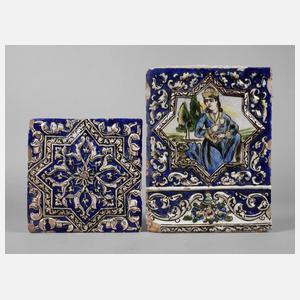 Zwei persische Fliesen