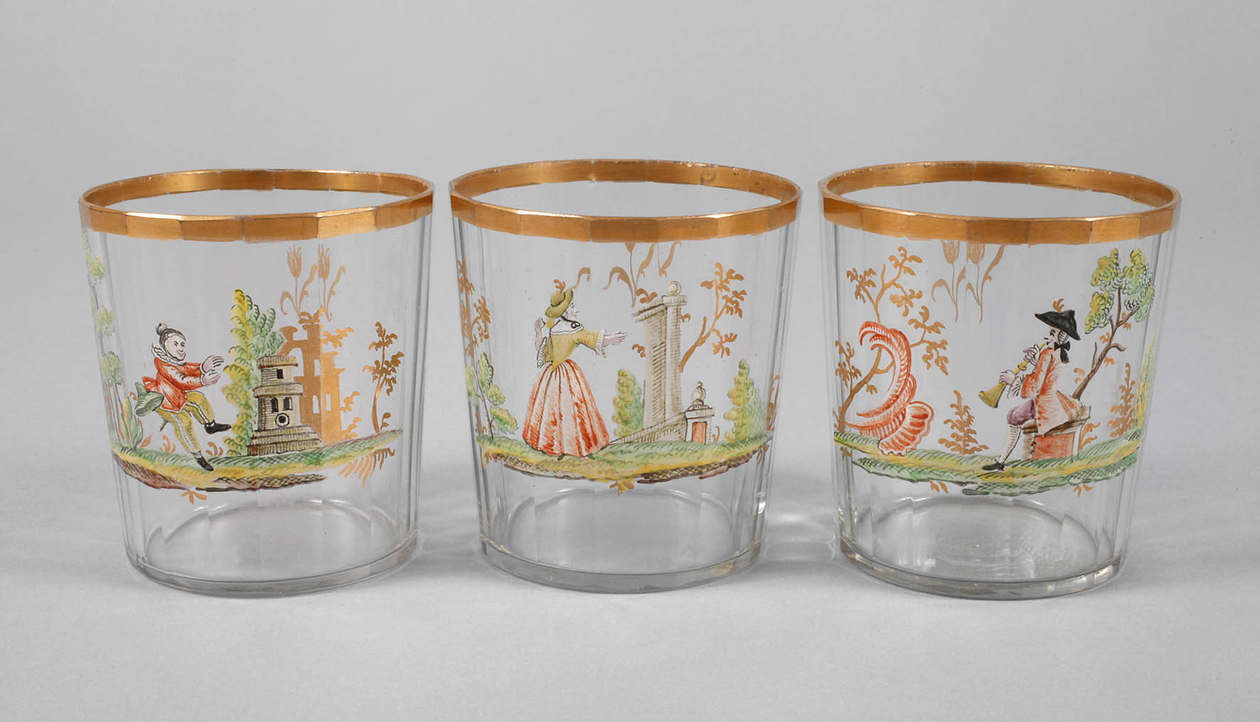 Drei barocke Trinkgläser