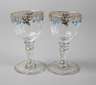 Paar Weingläser Emailmalerei