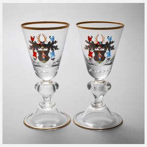Paar Wappengläser