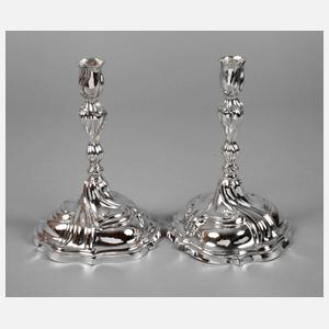 Paar barocke Silberleuchter Augsburg