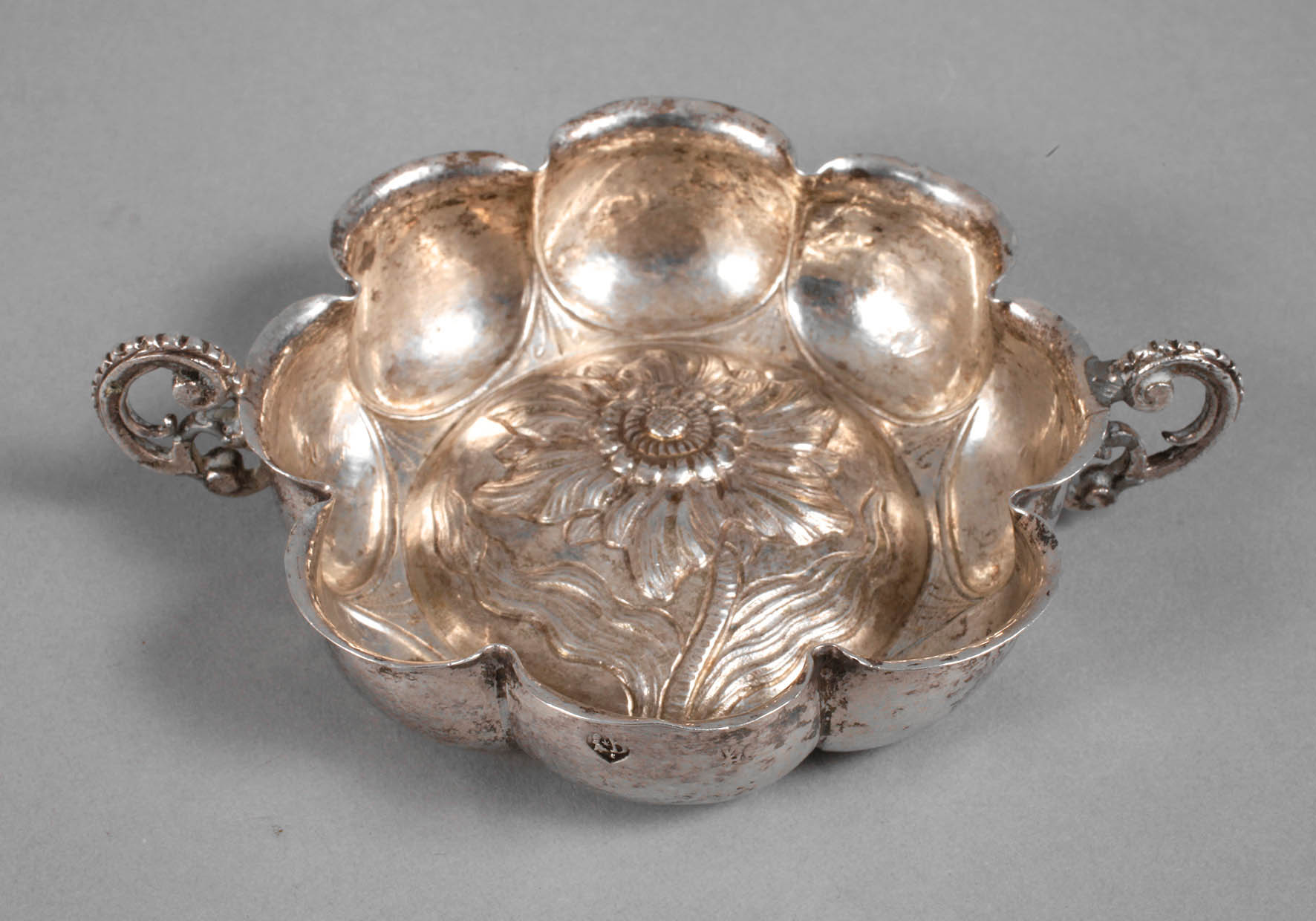 Silber Weinprobierschale 1676