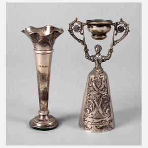 Hochzeitsbecher und Vase