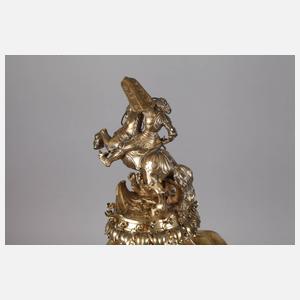 Übergroßer Prunkpokal Georg der Drachentöter