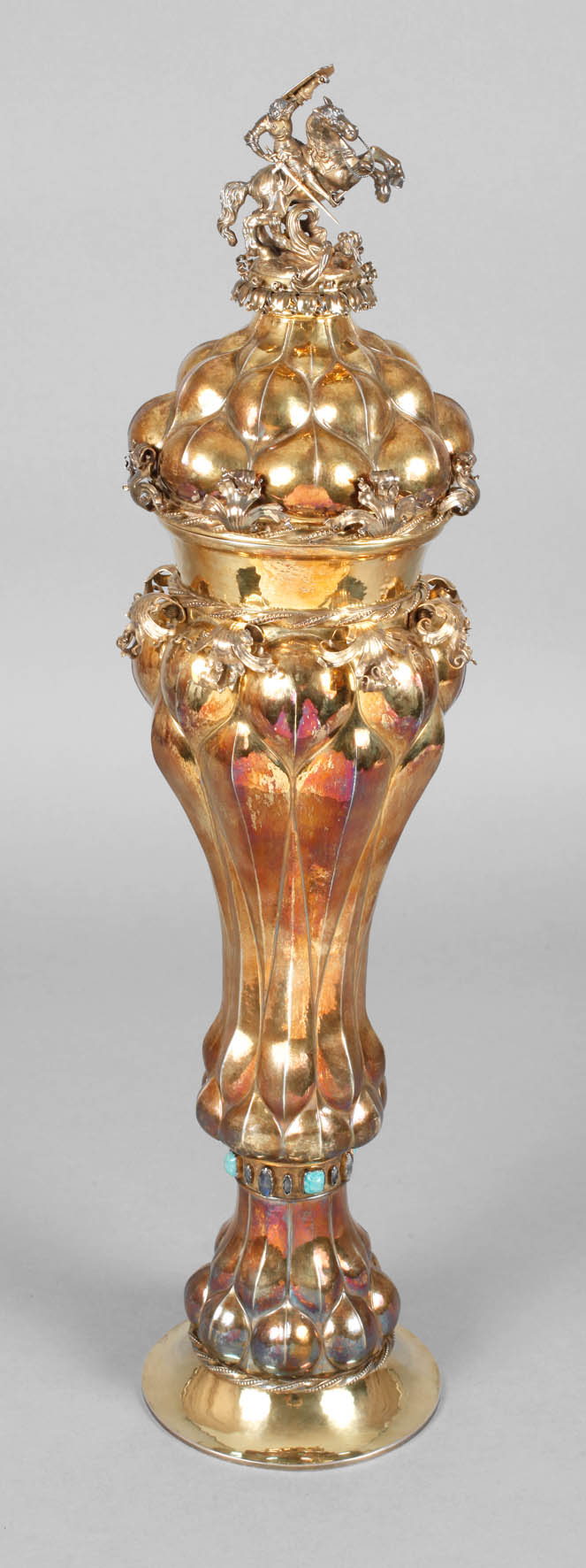 Übergroßer Prunkpokal Georg der Drachentöter