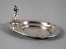 Silber kleine Aschenschale mit Vogel