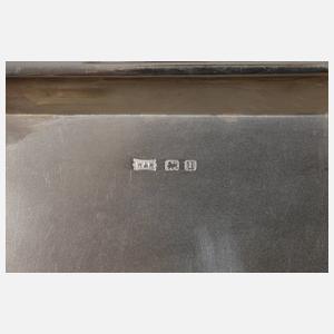 Silber Zigarrendose und Visitenkartenetui