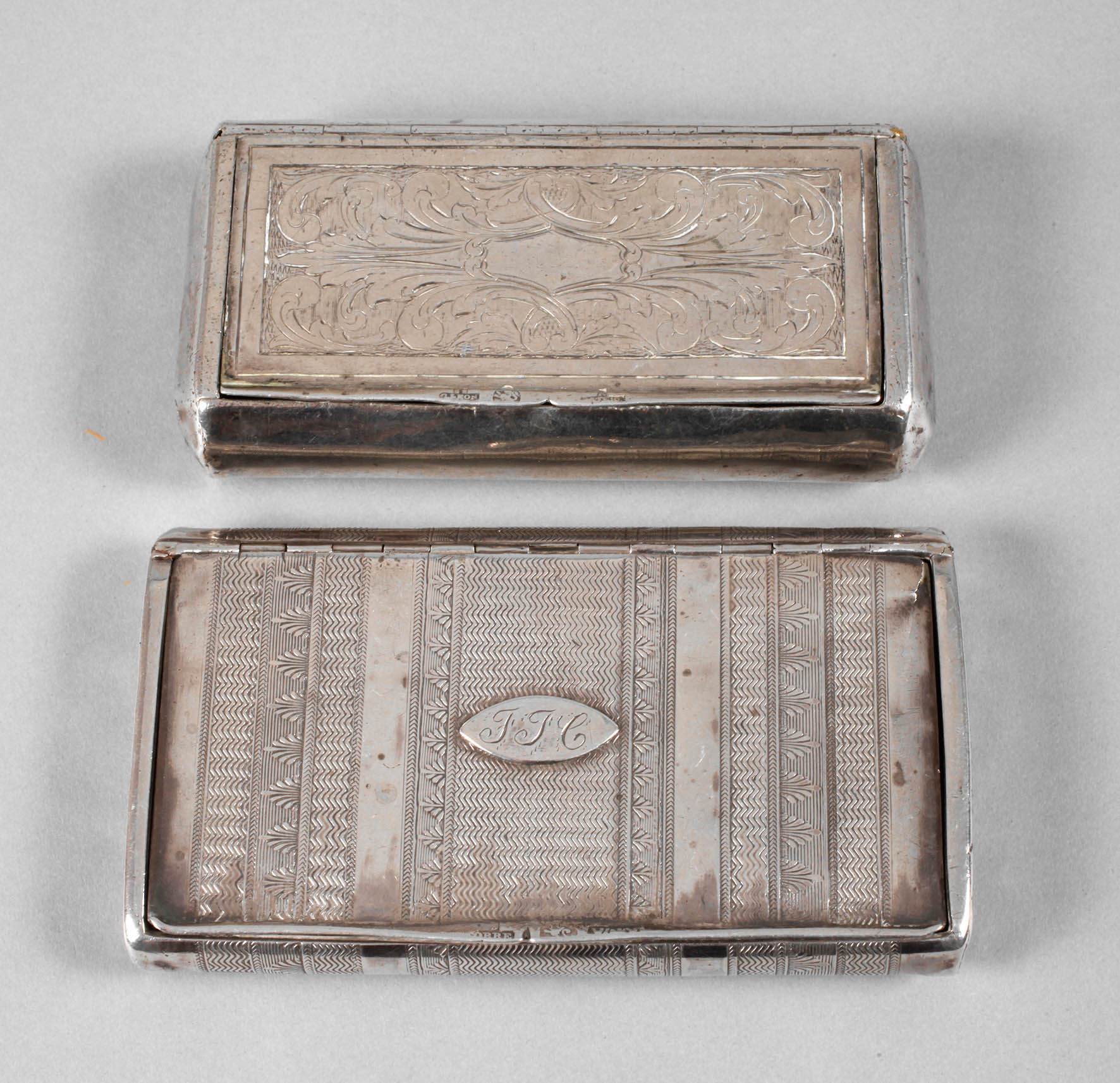 Zwei Tabatieren Silber