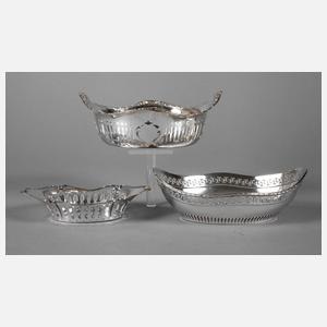 Drei Silberschalen