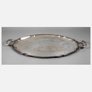Übergroßes Silbertablett