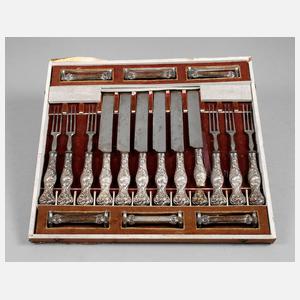 Biedermeierbesteck Silber im Originalkarton