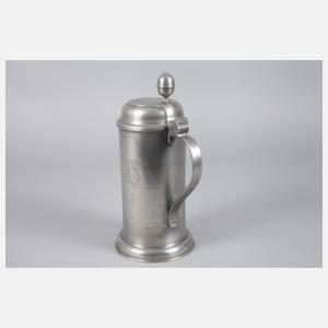Großer sächsischer Zinnwalzenkrug 1795