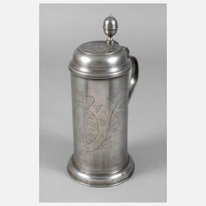 Großer sächsischer Zinnwalzenkrug 1795
