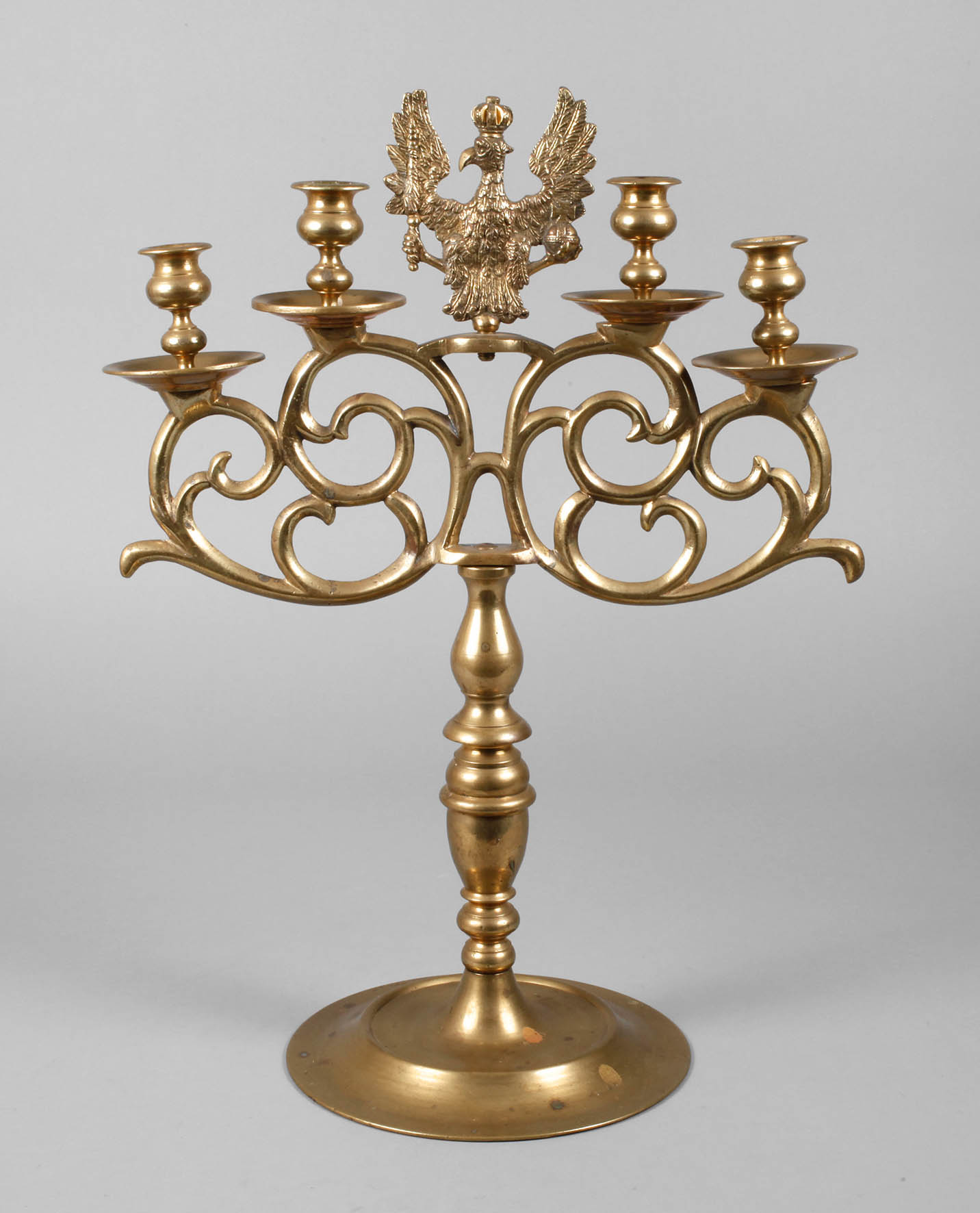 Großer preußischer Messingleuchter