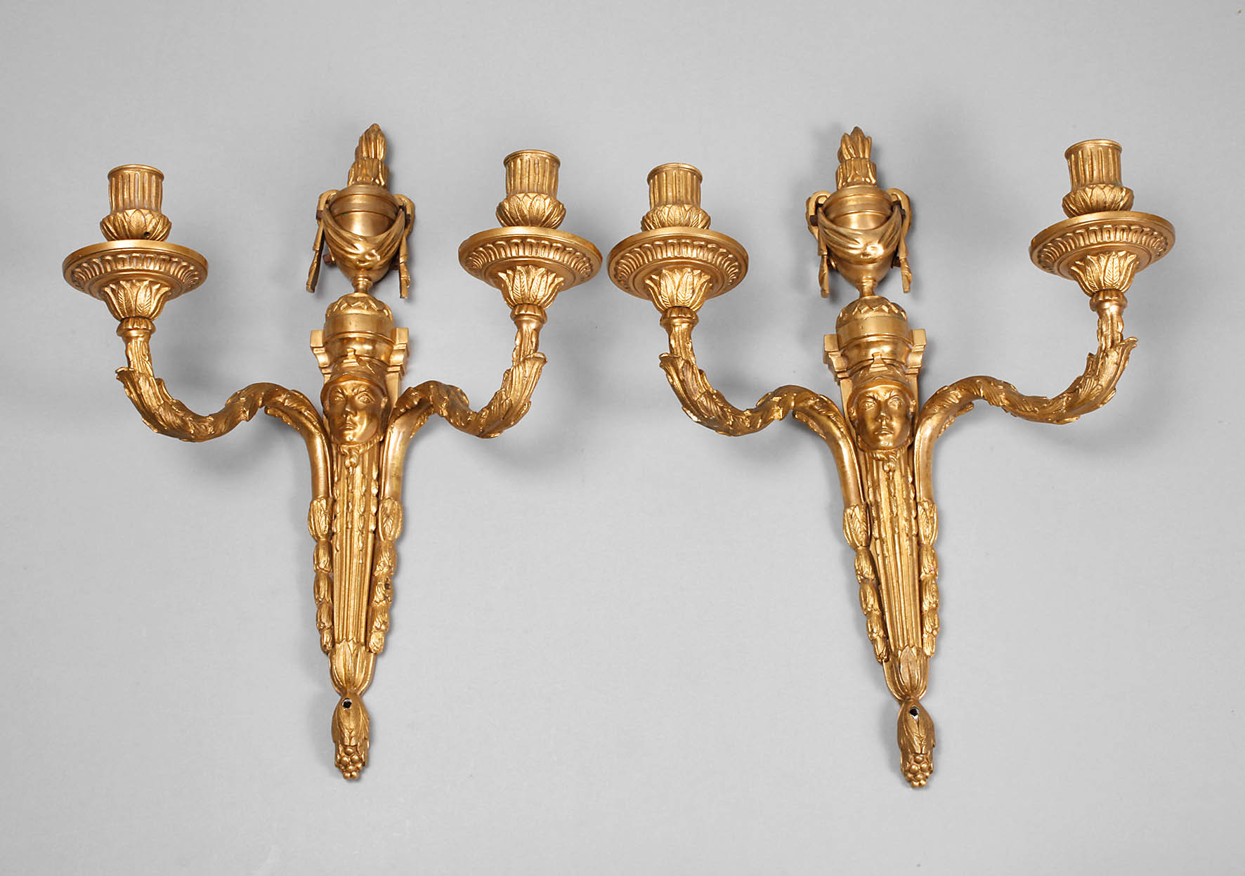 Paar Wandleuchter Empire