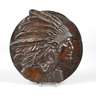 Bronzeplakette Indianer