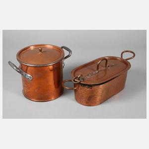 Zwei Kupfertöpfe