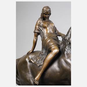 Bronze Figurengruppe mit Pferd