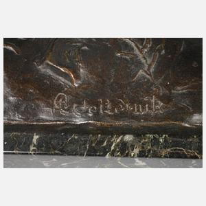 Bronze Figurengruppe mit Pferd