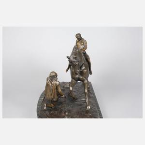 Bronze Figurengruppe mit Pferd