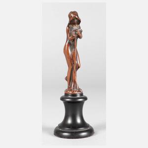 Kleinbronze Akt einer Jugendstilschönheit