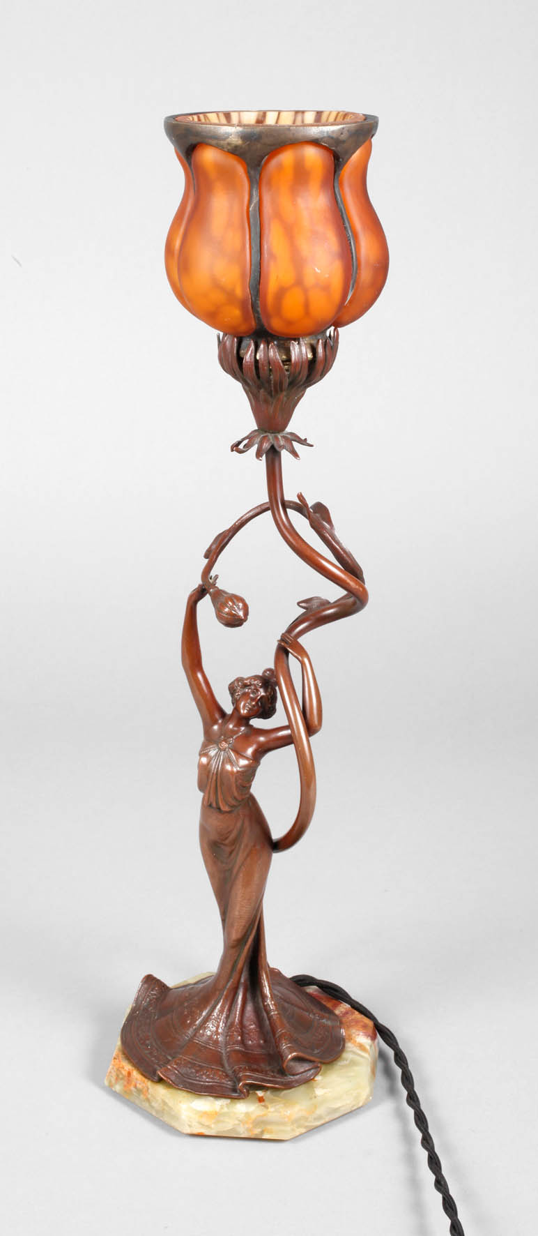 Figürlicher Lampenfuß Jugendstil