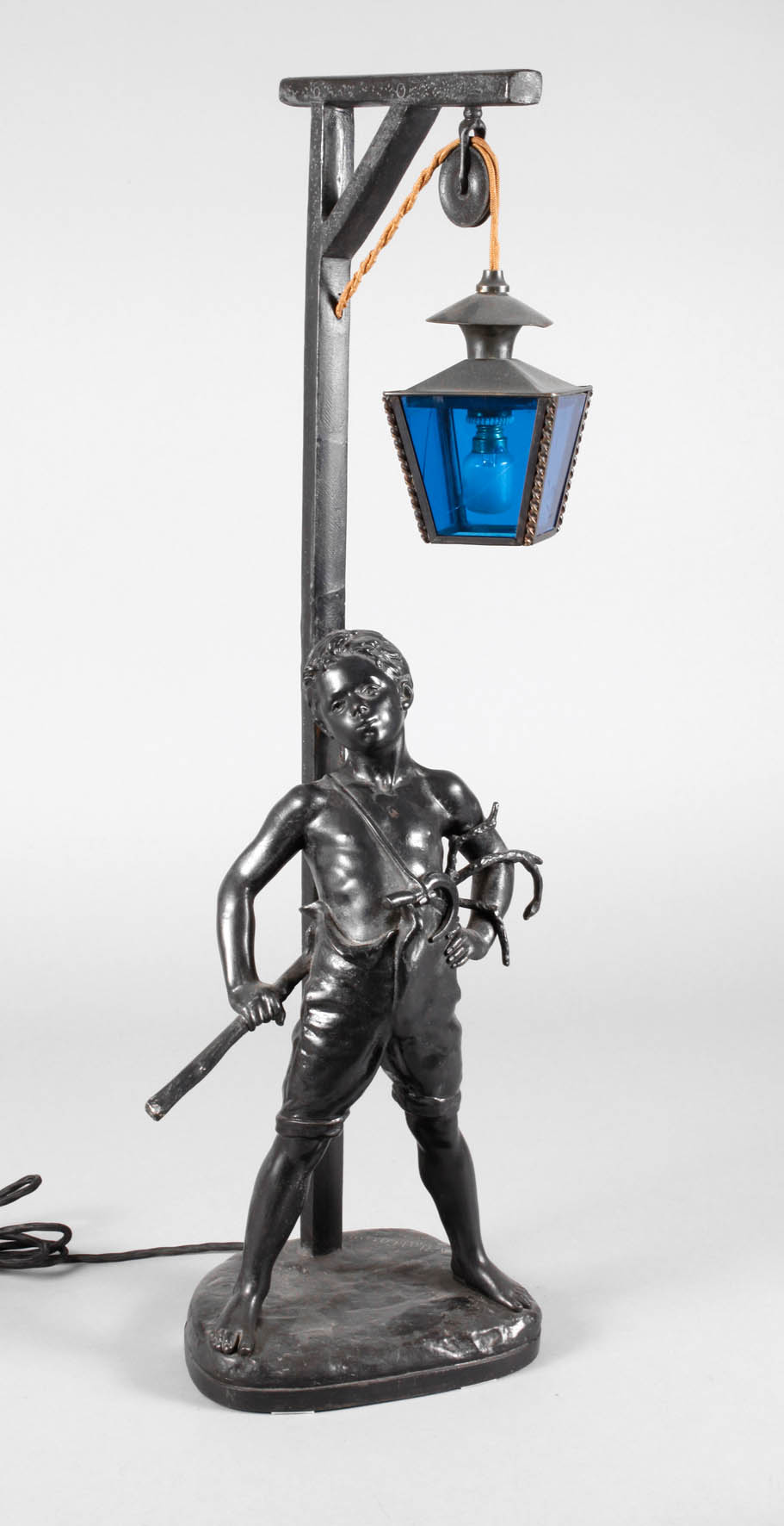 Charles Vital-Cornu, figürlicher Lampenfuß ”Siffleur”