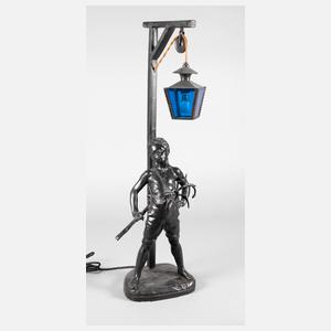 Charles Vital-Cornu, figürlicher Lampenfuß ”Siffleur”