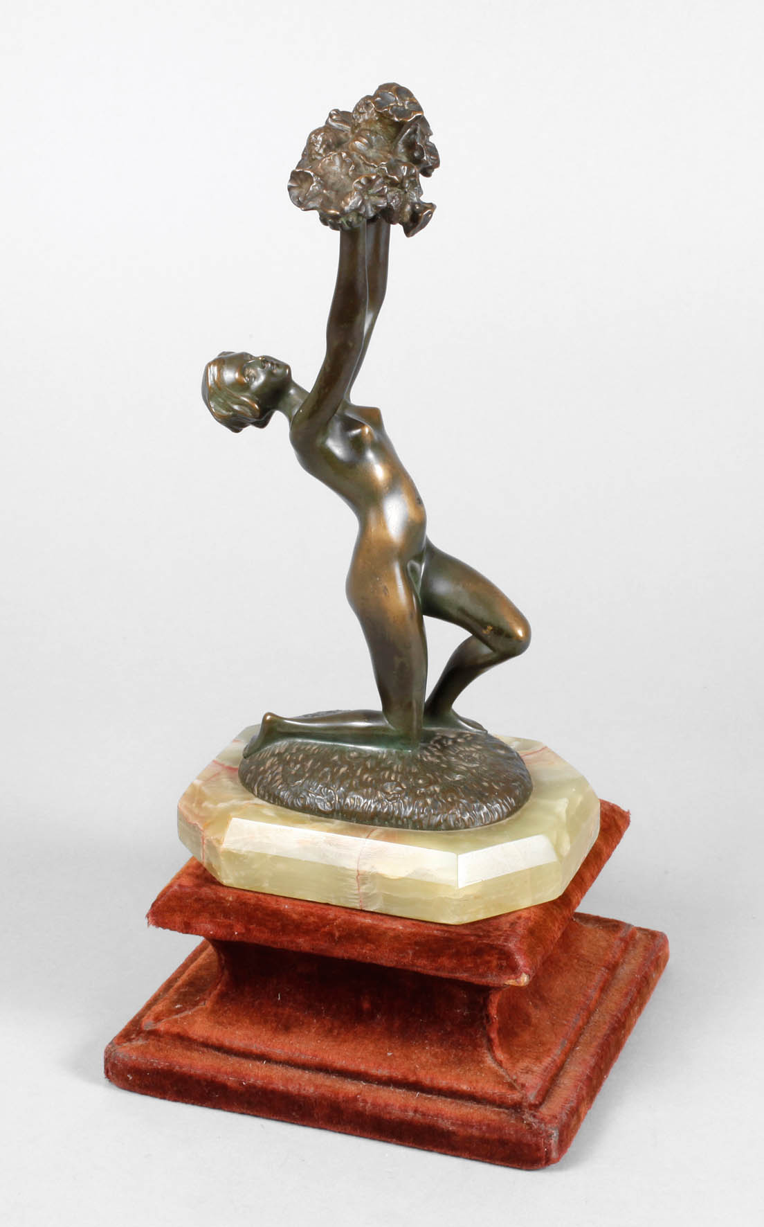 J. M. Michel, Mädchenakt mit Blumenbukett