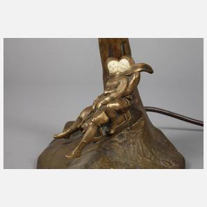 Figürlicher Lampenfuß Chryselephantin