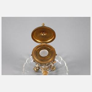 Wiener Bronze Tintenfass mit Faunen