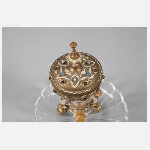 Wiener Bronze Tintenfass mit Faunen